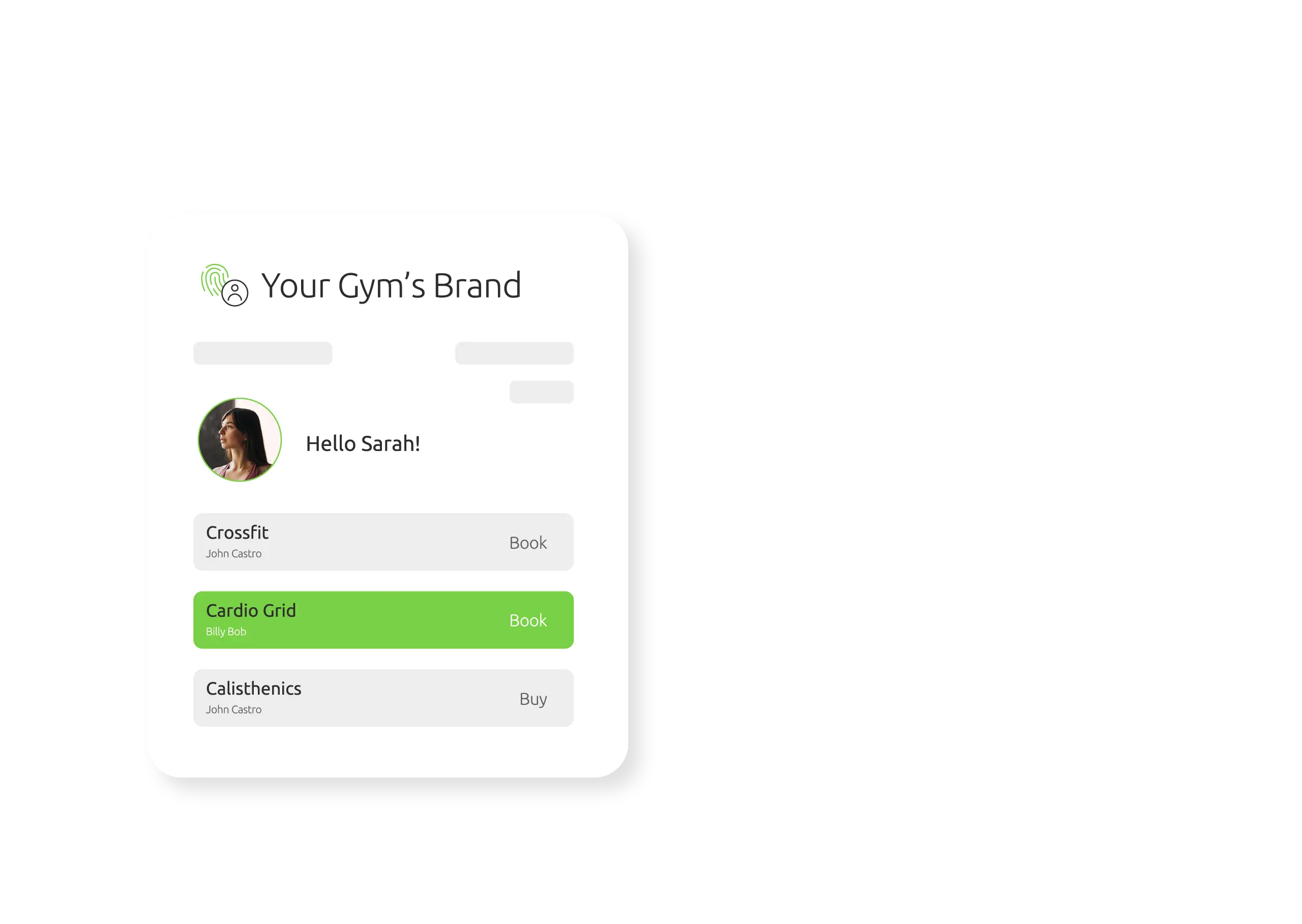 Gym Management Software features - your branded app